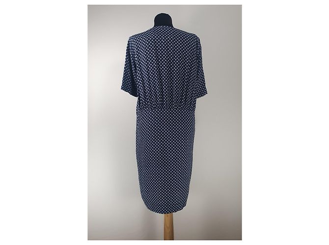 Baum und Pferdgarten Kleid blau Viscose - Ansicht 4