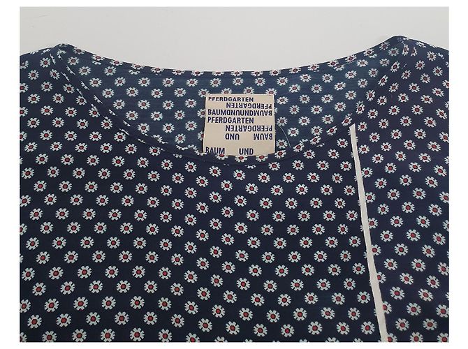 Baum und Pferdgarten Kleid blau Viscose - Ansicht 5