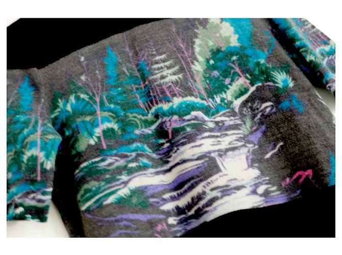 Balenciaga Jersey de punto con estampado de bosque Balenciga Negro - vista 2