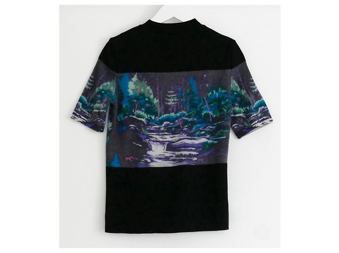 Balenciaga Jersey de punto con estampado de bosque Balenciga Negro - vista 3
