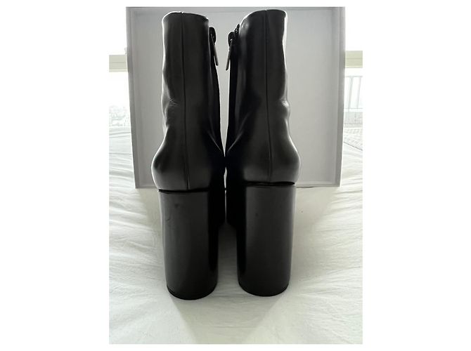 Botines con tacón de cuña Belen de cuero negro de Robert Clergerie - vista 8