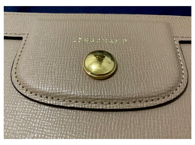 Balzane Billetera Longchamp de cuero beige - vista 2