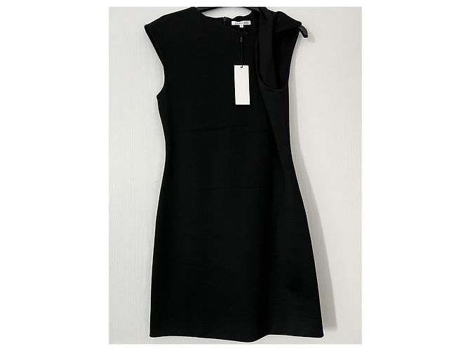 Helmut Lang Schwarzes Twist-Trägerkleid - Ansicht 2