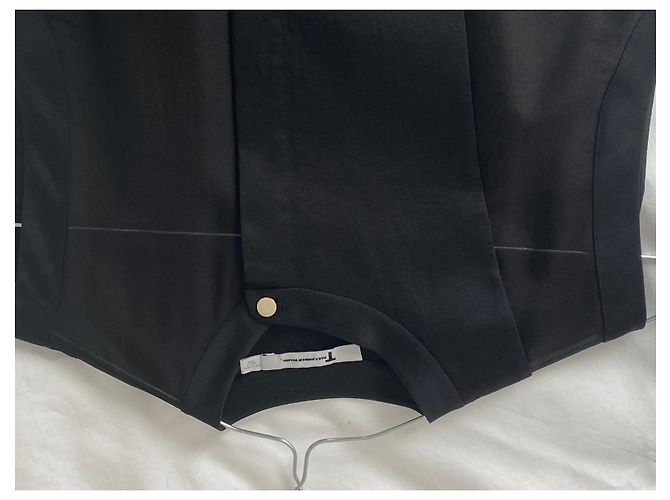 T By Alexander Wang T di Alexander Wang Top senza maniche in chiffon trasparente nero - vista 5