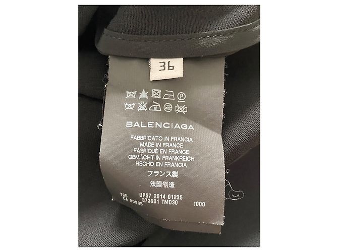 Top asimétrico sin mangas de crepé negro Balenciaga - vista 5
