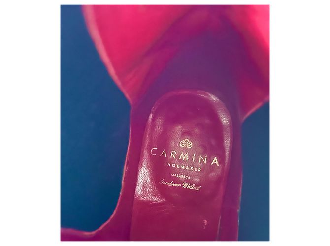 Autre Marque boots à élastique et Tweed Carmina - Paire unique fabriquée sur commande spéciale Rouge Blanc cassé Marron foncé - vue 9