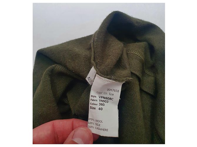 Viktor & Rolf Strickjacke Grün Kaschmir Wolle Seide - Ansicht 6
