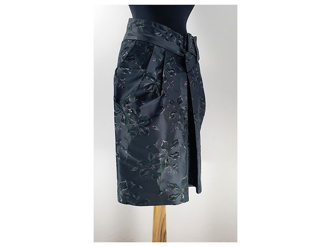 Falda Marni de seda verde Talla 40 - vista 3
