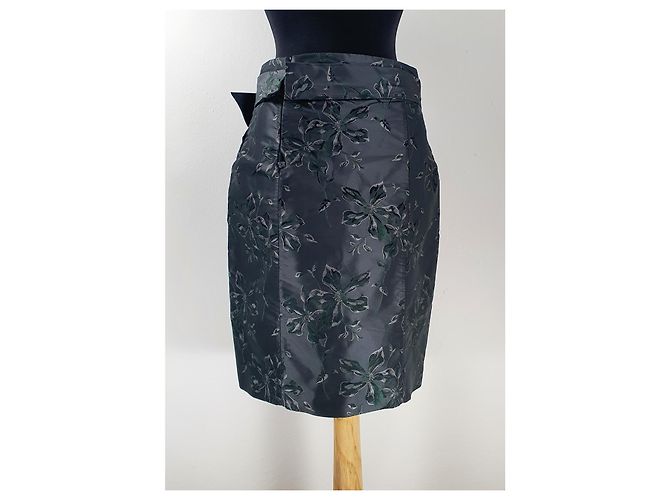 Falda Marni de seda verde Talla 40 - vista 4