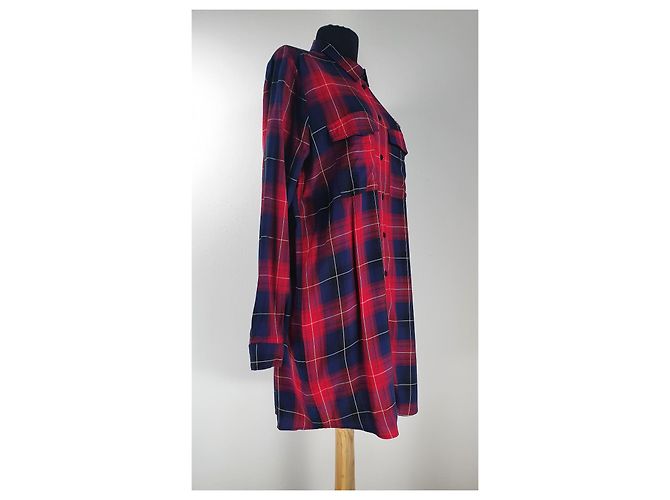 Munthe Plus Simonsen Maglia Lunga Rossa Multicolore in Raion Rosso Grigio - vista 3