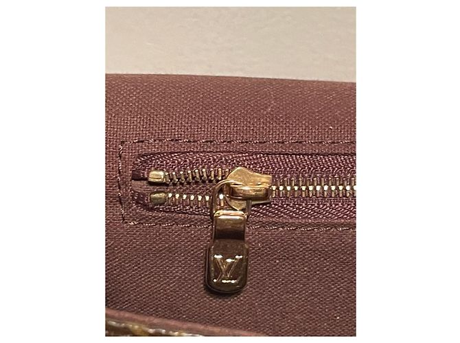 Borsa a mano Louis Vuitton Menilmontant in pelle marrone - vista 5