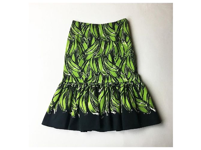 [Usado] Falda fruncida con estampado de plátano de Prada - vista 2