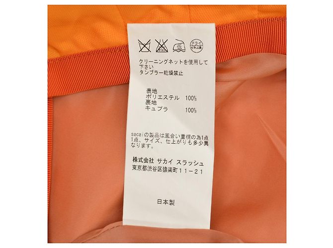 Sacai Luck [Usado] Sacai Suerte 15SSLU891 falda acampanada plisada Naranja - vista 2