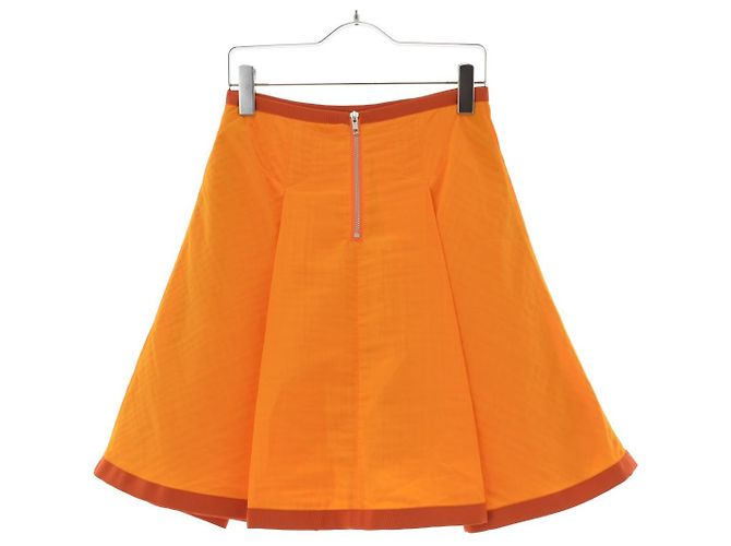 Sacai Luck [Usado] Sacai Suerte 15SSLU891 falda acampanada plisada Naranja - vista 5