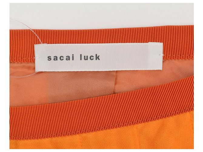 Sacai Luck [Usado] Sacai Suerte 15SSLU891 falda acampanada plisada Naranja - vista 6
