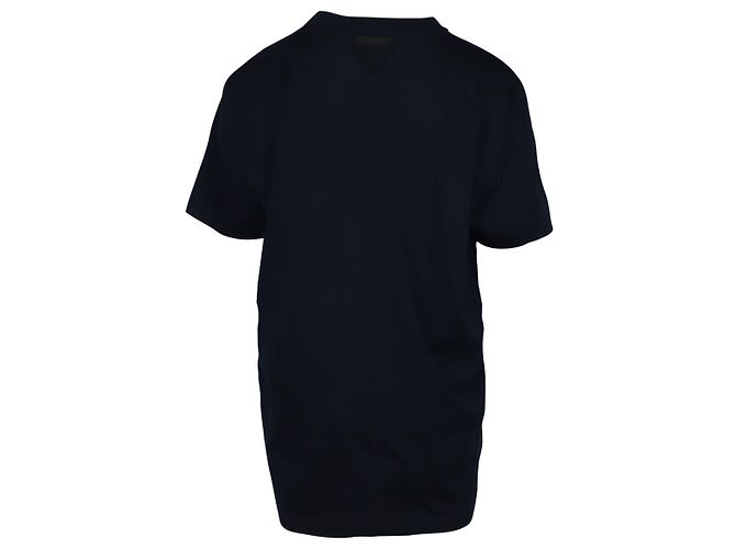 Camiseta Prada de algodón azul marino - vista 3