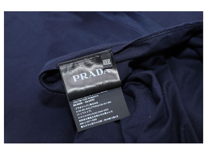 Camiseta Prada de algodón azul marino - vista 4