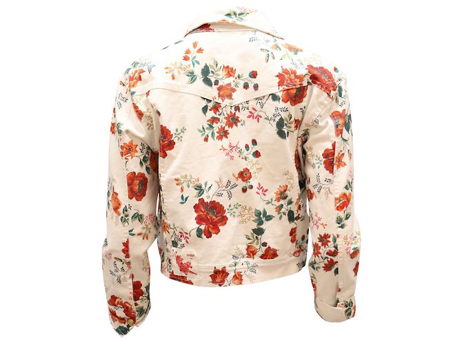Maje Viflor Jeansjacke aus Baumwolle mit Blumendruck Python drucken - Ansicht 2