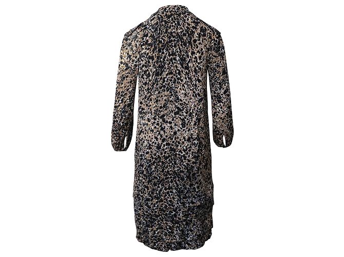 Abito midi Burberry stampato in rayon multicolore Stampa python - vista 3
