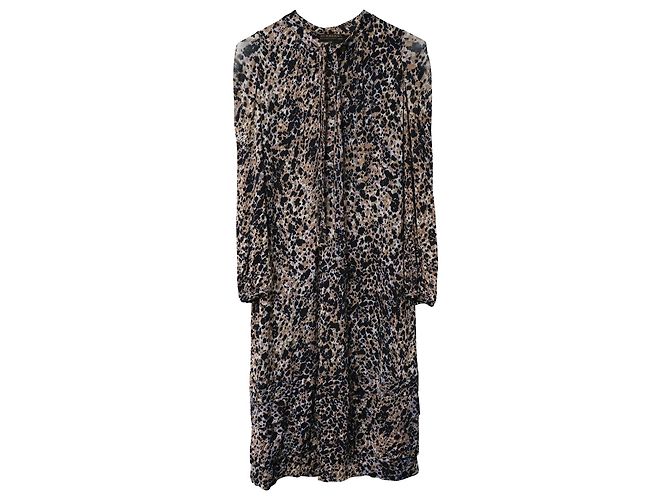 Abito midi Burberry stampato in rayon multicolore Stampa python - vista 4