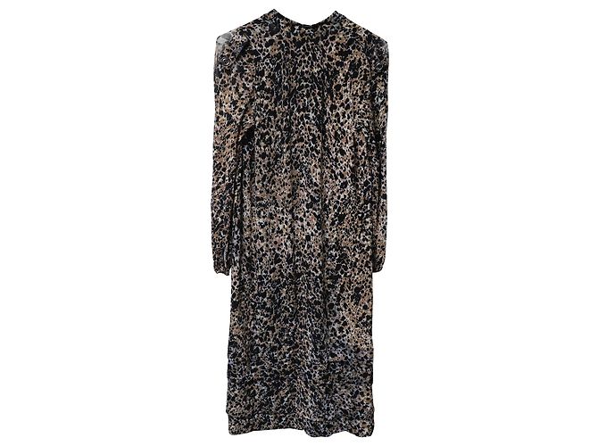 Abito midi Burberry stampato in rayon multicolore Stampa python - vista 5