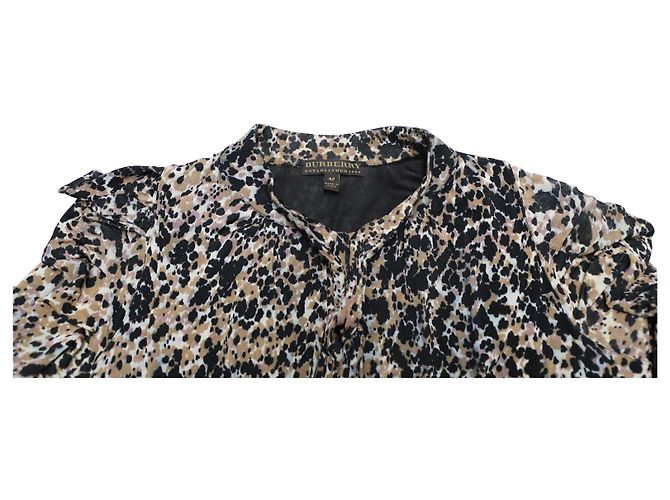 Abito midi Burberry stampato in rayon multicolore Stampa python - vista 6
