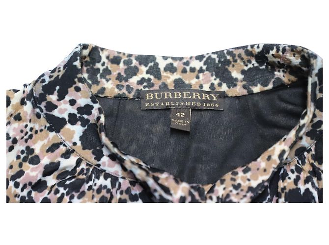 Abito midi Burberry stampato in rayon multicolore Stampa python - vista 7