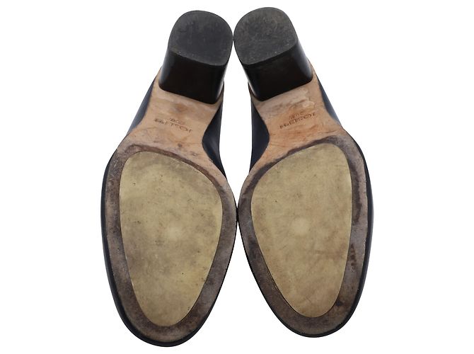 Décolleté Joseph con tacco largo in pelle blu navy - vista 6