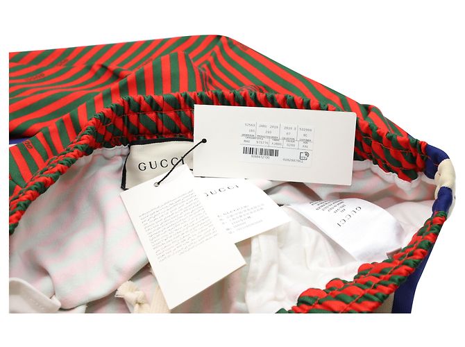 Gucci Trainingshose mit Diagonalstreifen aus rotem Polyester - Ansicht 4