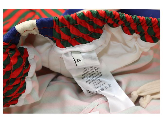 Gucci Trainingshose mit Diagonalstreifen aus rotem Polyester - Ansicht 5