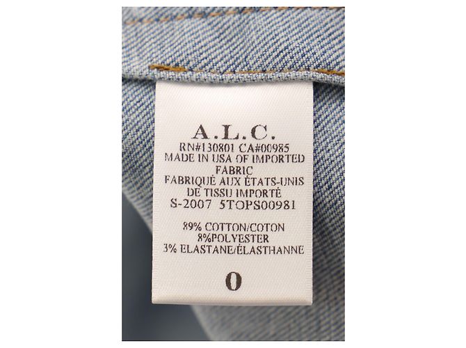 a.l.C. Sullivan Button-Down Shirt in Blue Cotton Denim - view 4