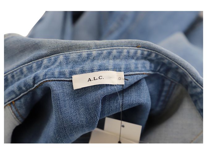 a.l.C. Sullivan Button-Down Shirt in Blue Cotton Denim - view 5