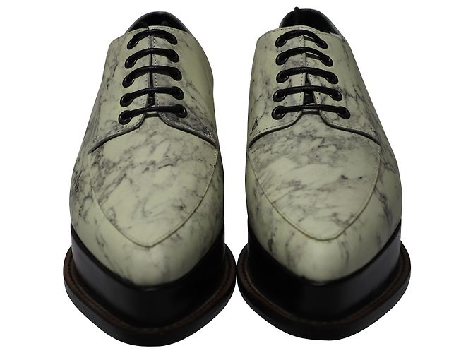 Opening Ceremony Inaugurazione Eleanor Platform Oxfords in Pelle Stampa Marmo Multicolore - vista 2
