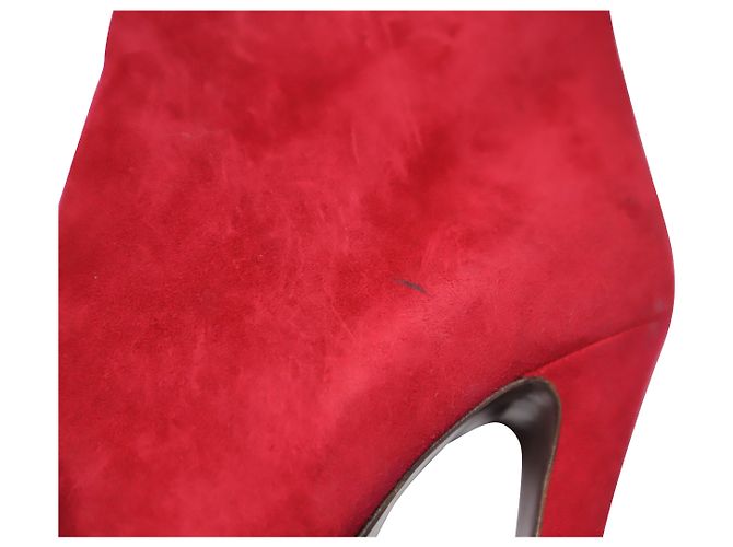 Stivaletti Alexander McQueen in camoscio rosso - vista 11