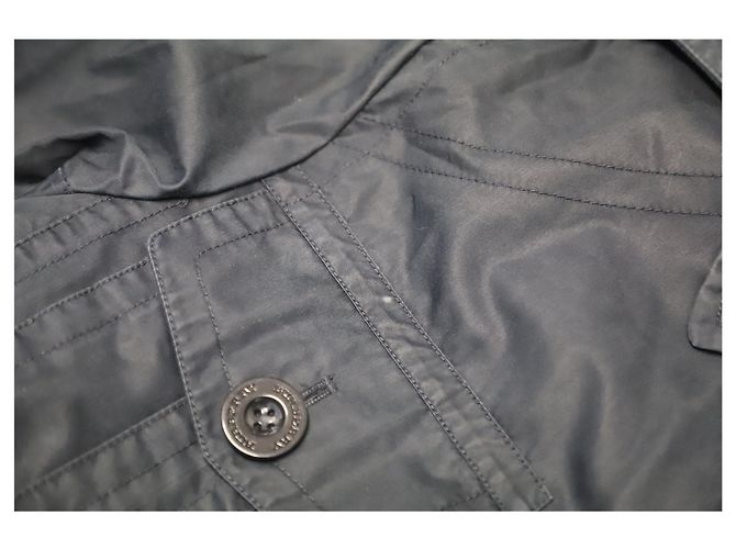 Giacca Monopetto Burberry in Cotone Blu Navy - vista 10