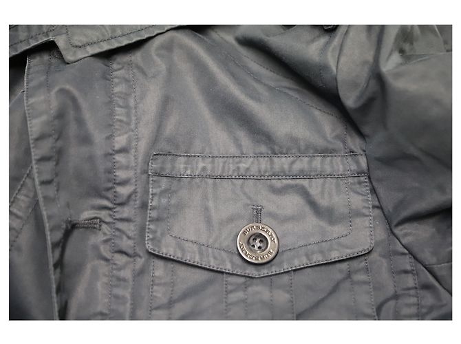Giacca Monopetto Burberry in Cotone Blu Navy - vista 11