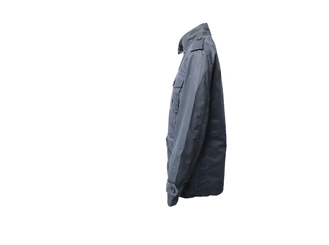 Giacca Monopetto Burberry in Cotone Blu Navy - vista 3
