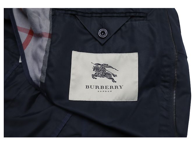 Giacca Monopetto Burberry in Cotone Blu Navy - vista 7