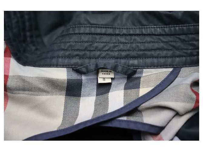Giacca Monopetto Burberry in Cotone Blu Navy - vista 8