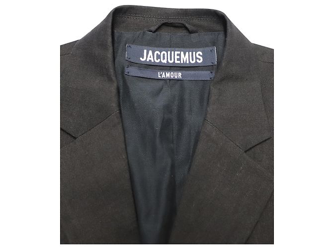 Blazer Jacquemus La Veste D'Homme in Canapa Nera Nero - vista 6