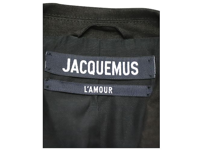 Blazer Jacquemus La Veste D'Homme in Canapa Nera Nero - vista 7