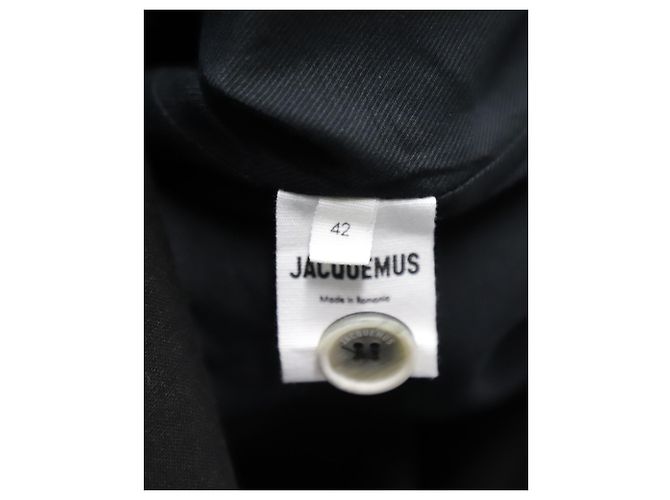 Blazer Jacquemus La Veste D'Homme in Canapa Nera Nero - vista 8