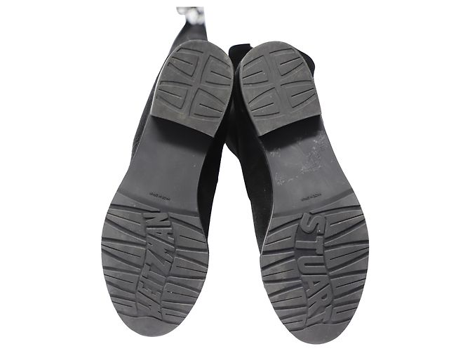 Stivali sopra il ginocchio di Stuart Weitzman Lowland in camoscio nero - vista 6