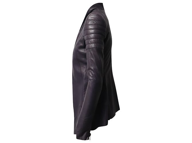 Chaqueta biker acolchada de cuero violeta Haider Ackermann - vista 3