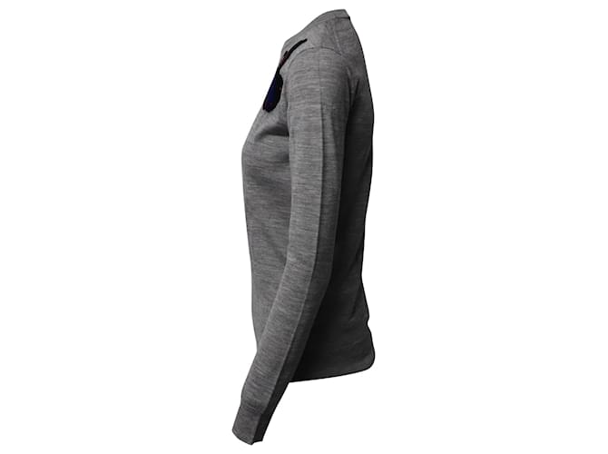 Proenza Schouler Patch-Pullover aus grauer Wolle - Ansicht 2