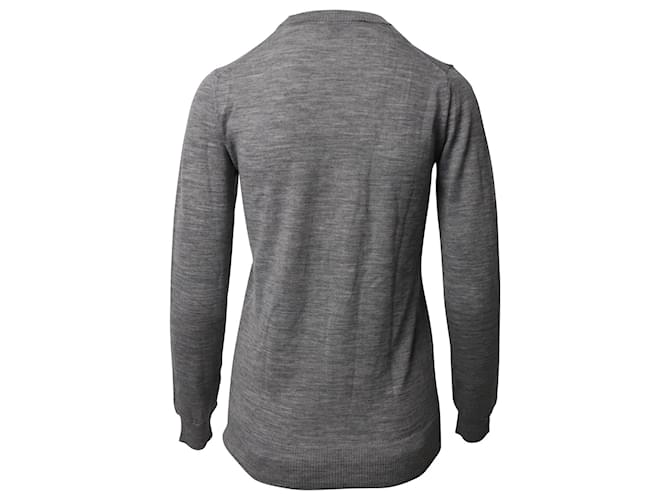 Proenza Schouler Patch-Pullover aus grauer Wolle - Ansicht 3