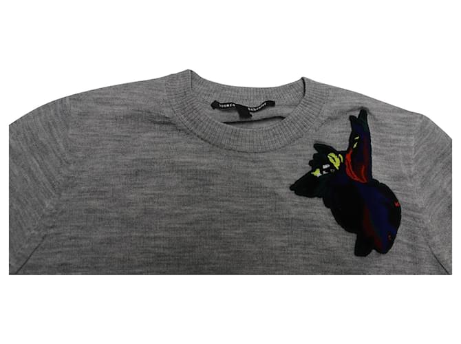 Proenza Schouler Patch-Pullover aus grauer Wolle - Ansicht 6