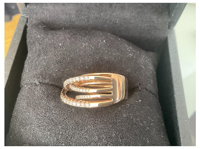 Autre Marque Anello in oro rosa 750 con 1,60 ct di diamanti D'oro - vista 6