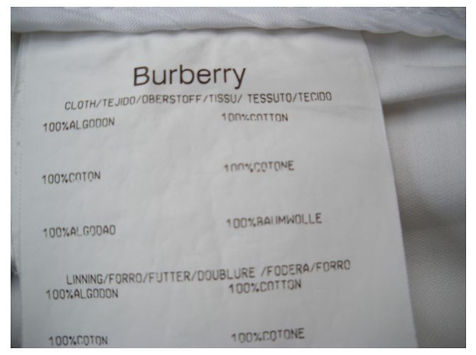 Burberry Jacke Weiß Baumwolle - Ansicht 10