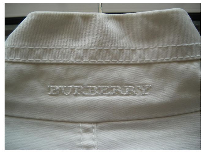 Burberry Jacke Weiß Baumwolle - Ansicht 12